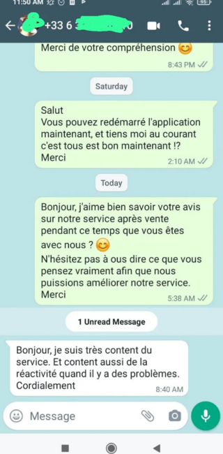 Avis Client WhatsApp 1