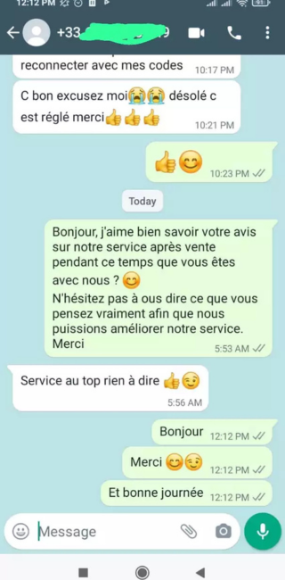 Avis Client WhatsApp 3