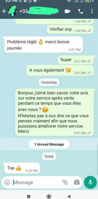Avis Client WhatsApp 2